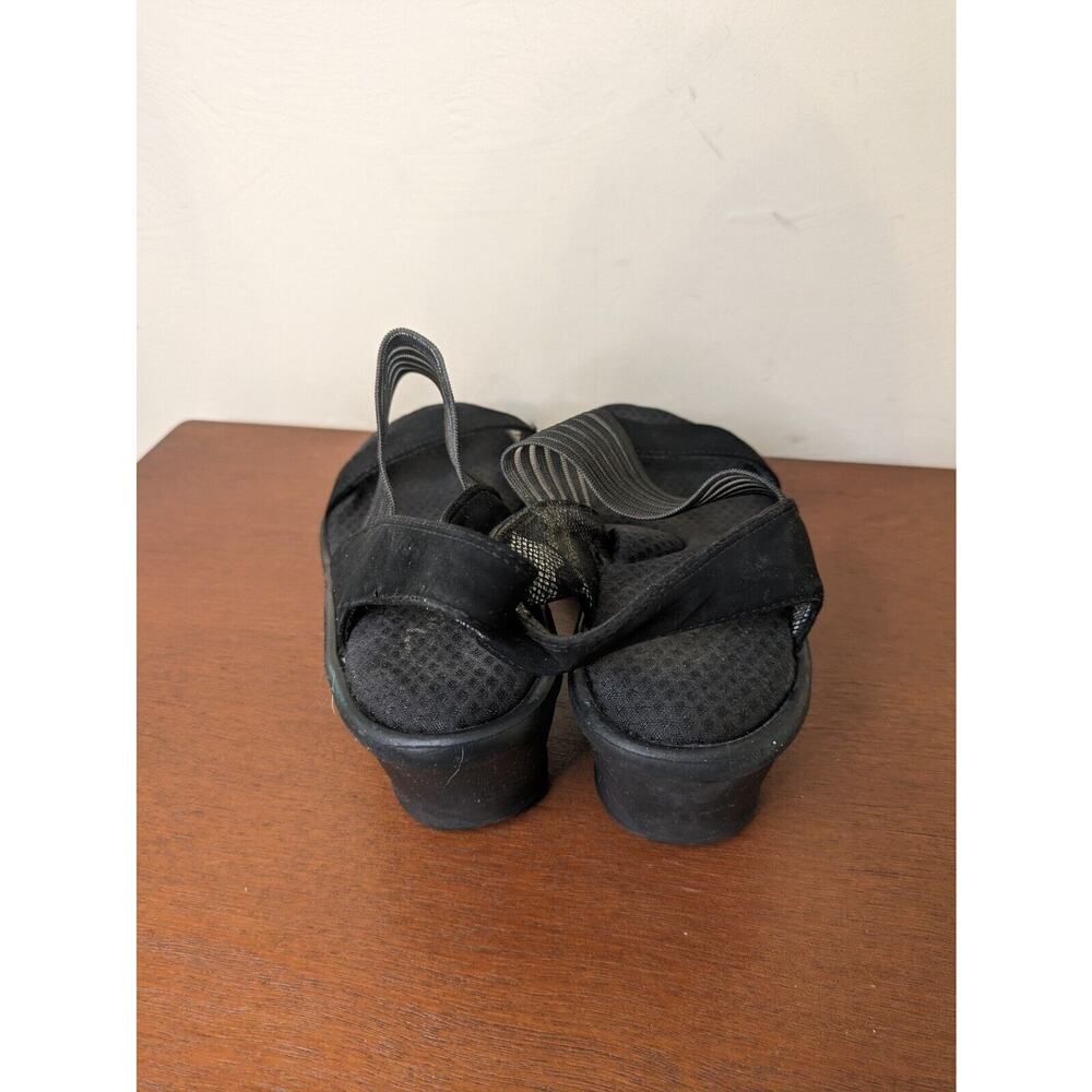 Skechers Women's Shoes Wedge Heel Black Size 9 Open Toe - Picture 3 of 7